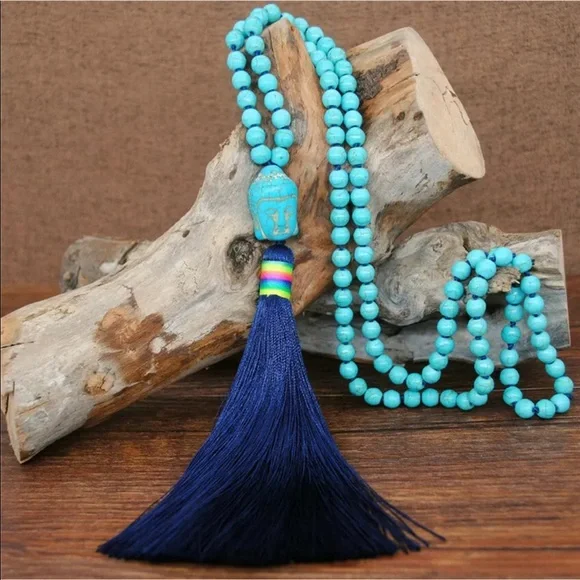 Turquoise Buddha Meditation mala - Picture 4 of 4